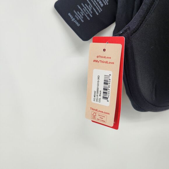 ThirdLove 36D Black 24/7 Classic Perfect Coverage Bra NWT - Picture 2 of 8